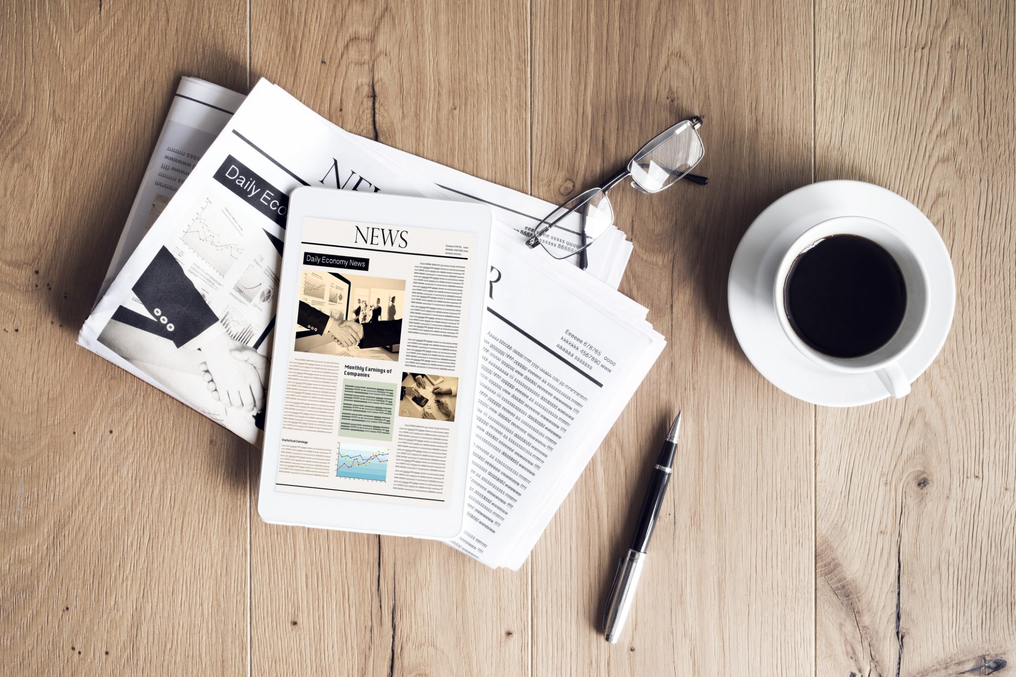 Digital news via tablet now that everything online is permanent