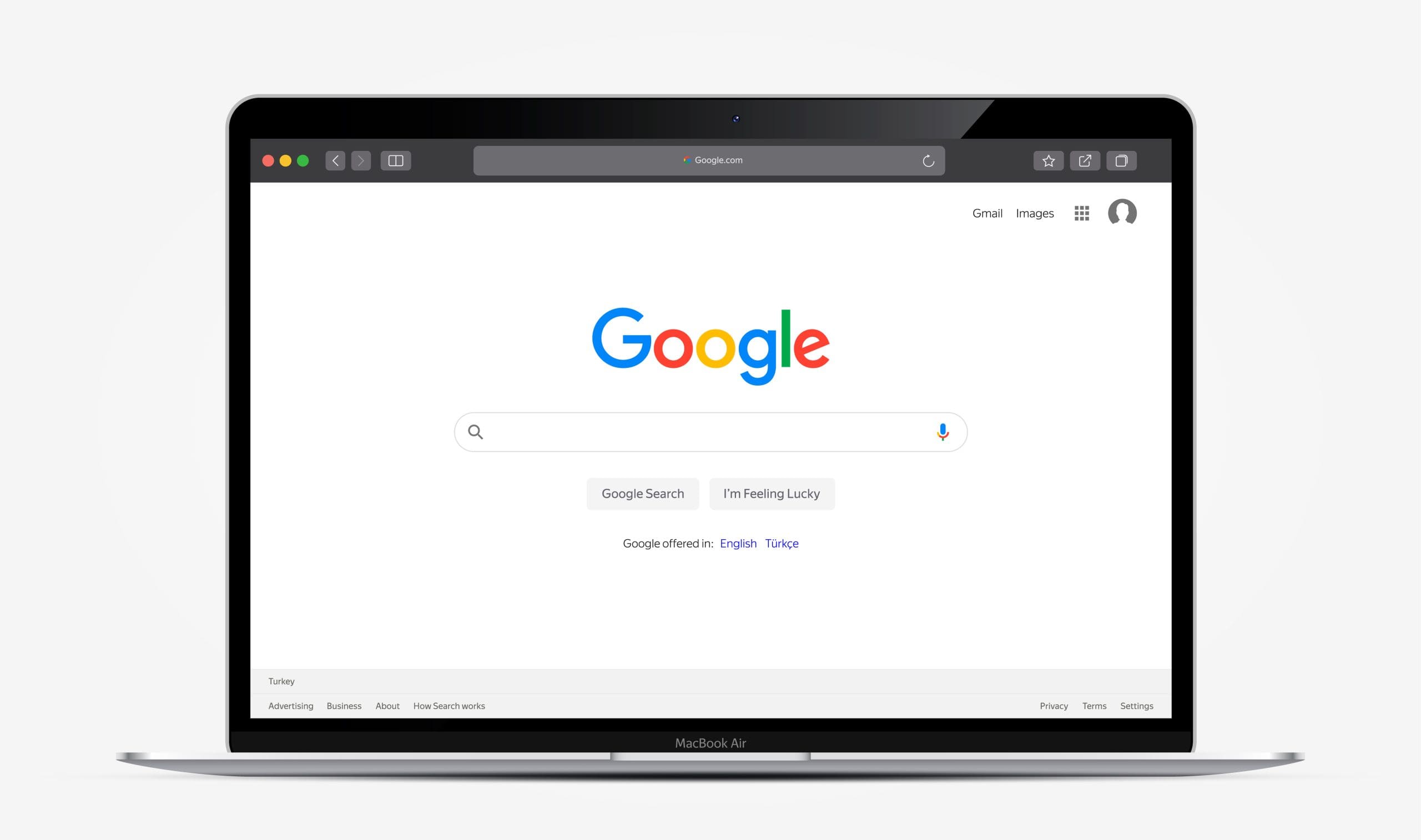 A laptop screen with the google logo on it.