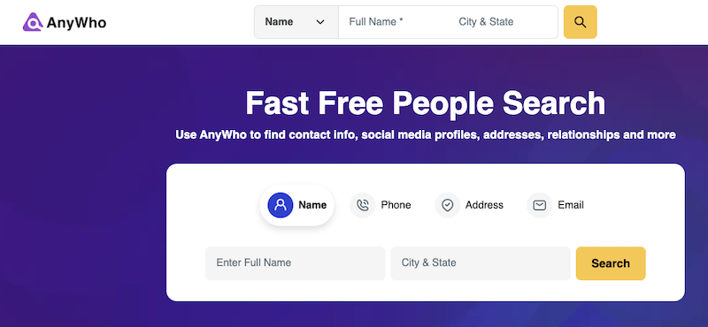 A screenshot of a contact us page, where users can request support or learn how to anywho remove listing from the directory.